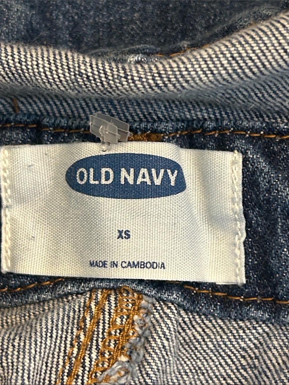 Old Navy Embroidered Denim Shorts Overalls Women XS - Picture 6 of 9